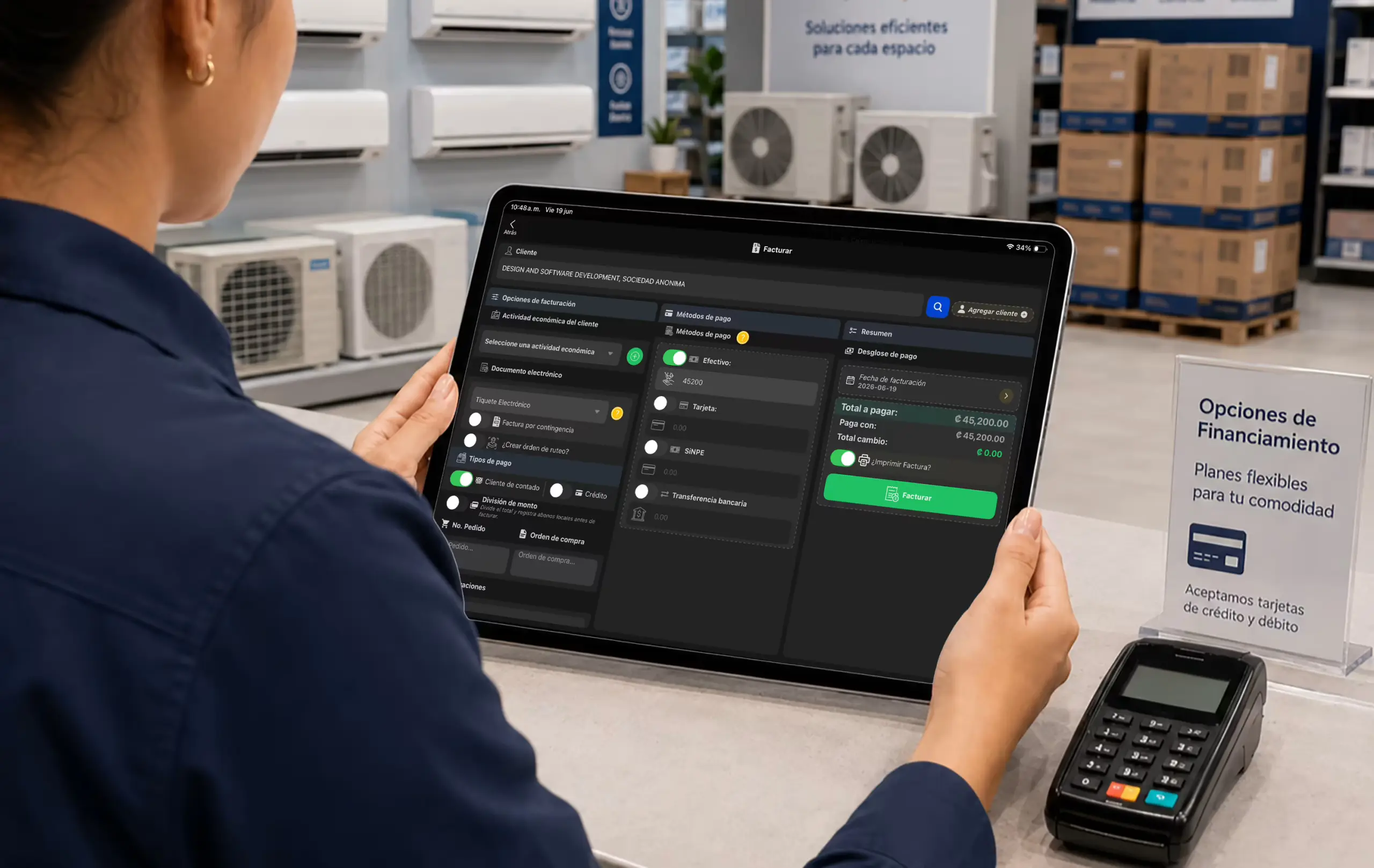 Software POS para servicios de aire acondicionado