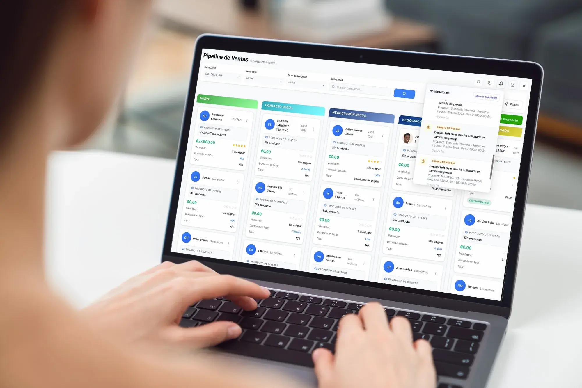 Software CRM Posmovi para seguimiento de clientes y oportunidades