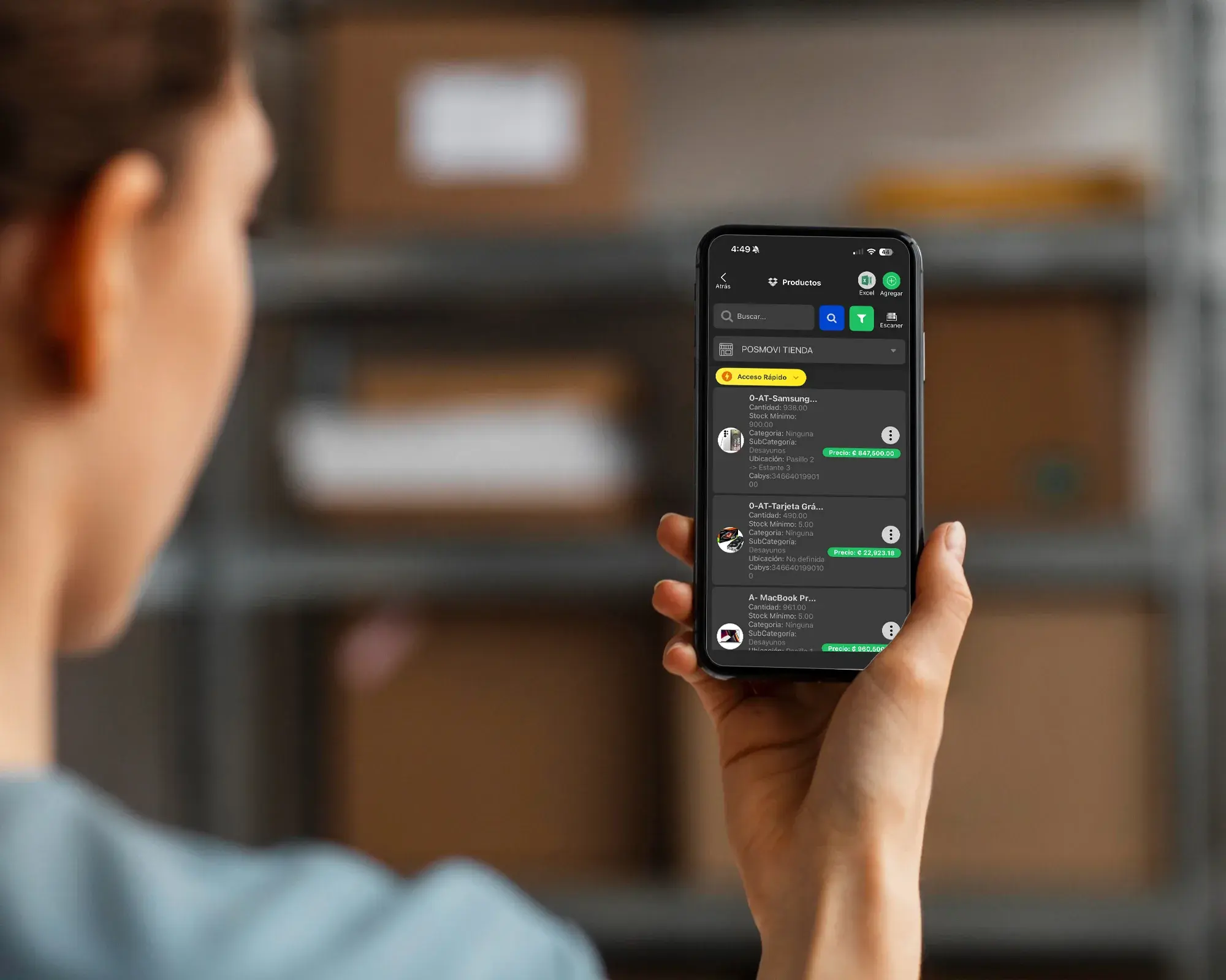 Software de control de inventario POSMOVI para negocios
