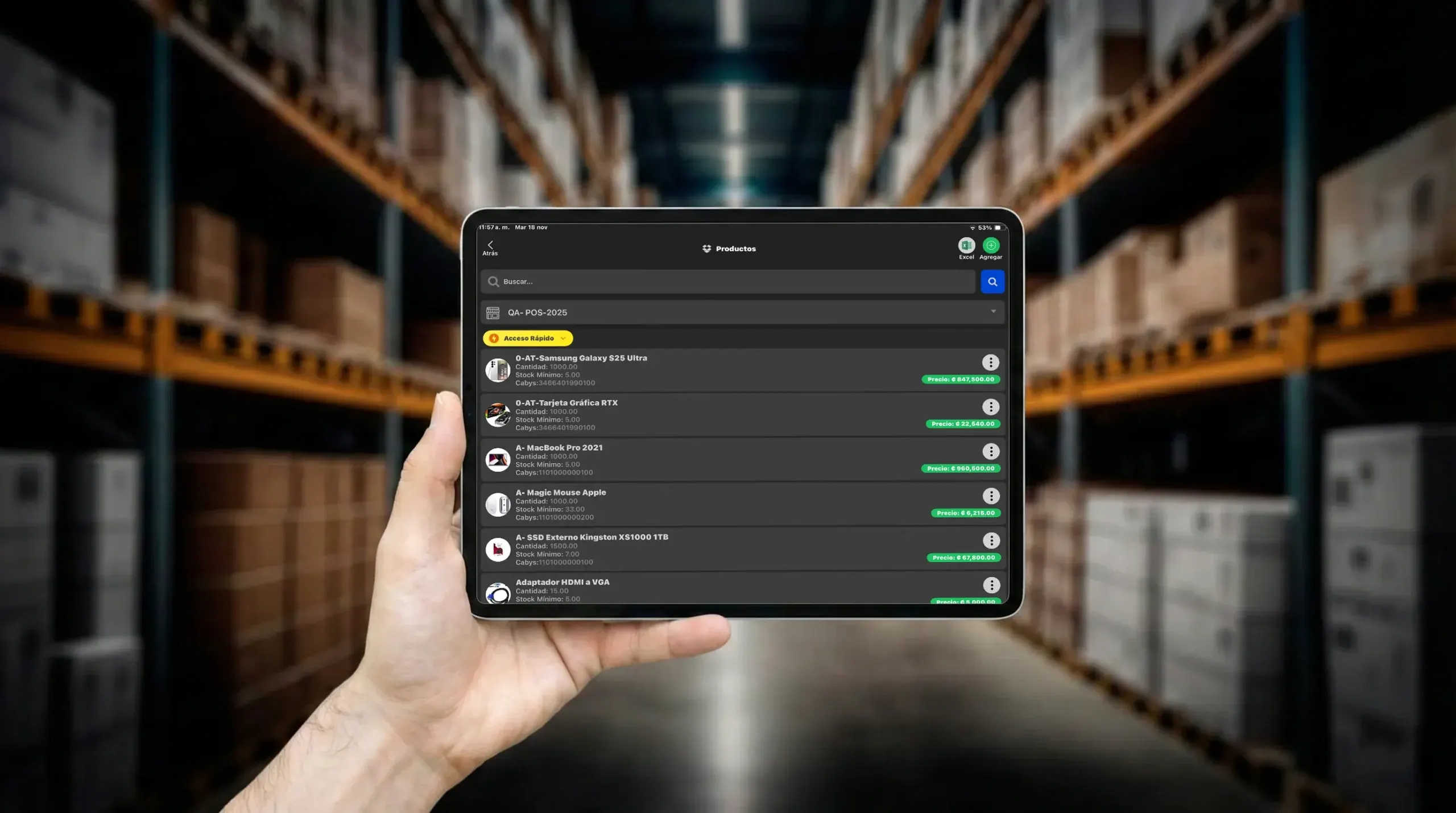Control de inventario y movimientos de productos en POSMOVI