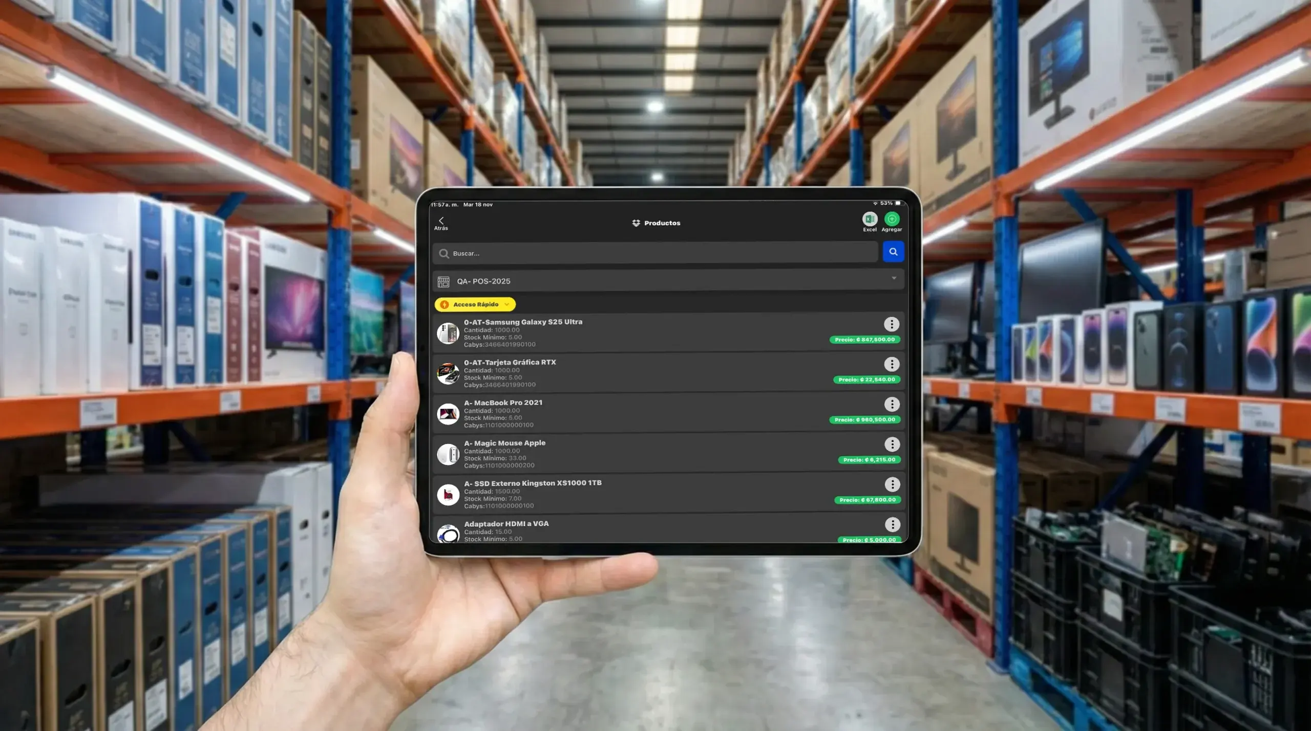 Software de control de inventario POSMOVI para negocios