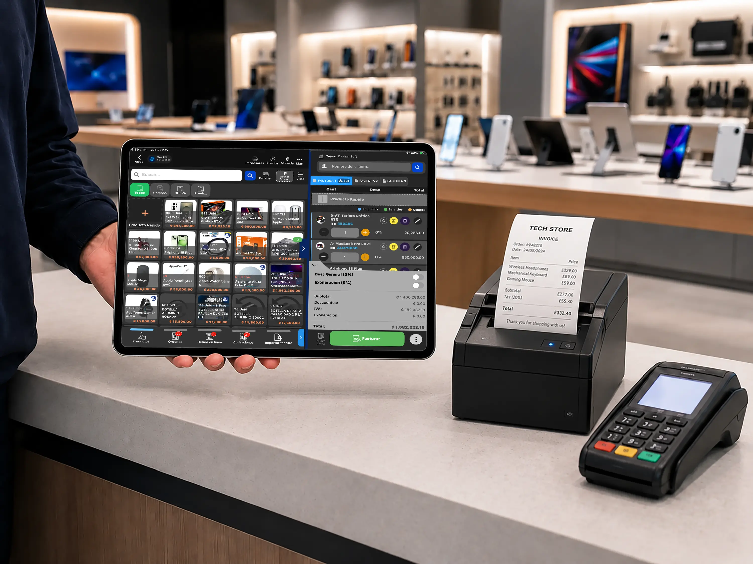Software de punto de venta Posmovi adaptable para tablets