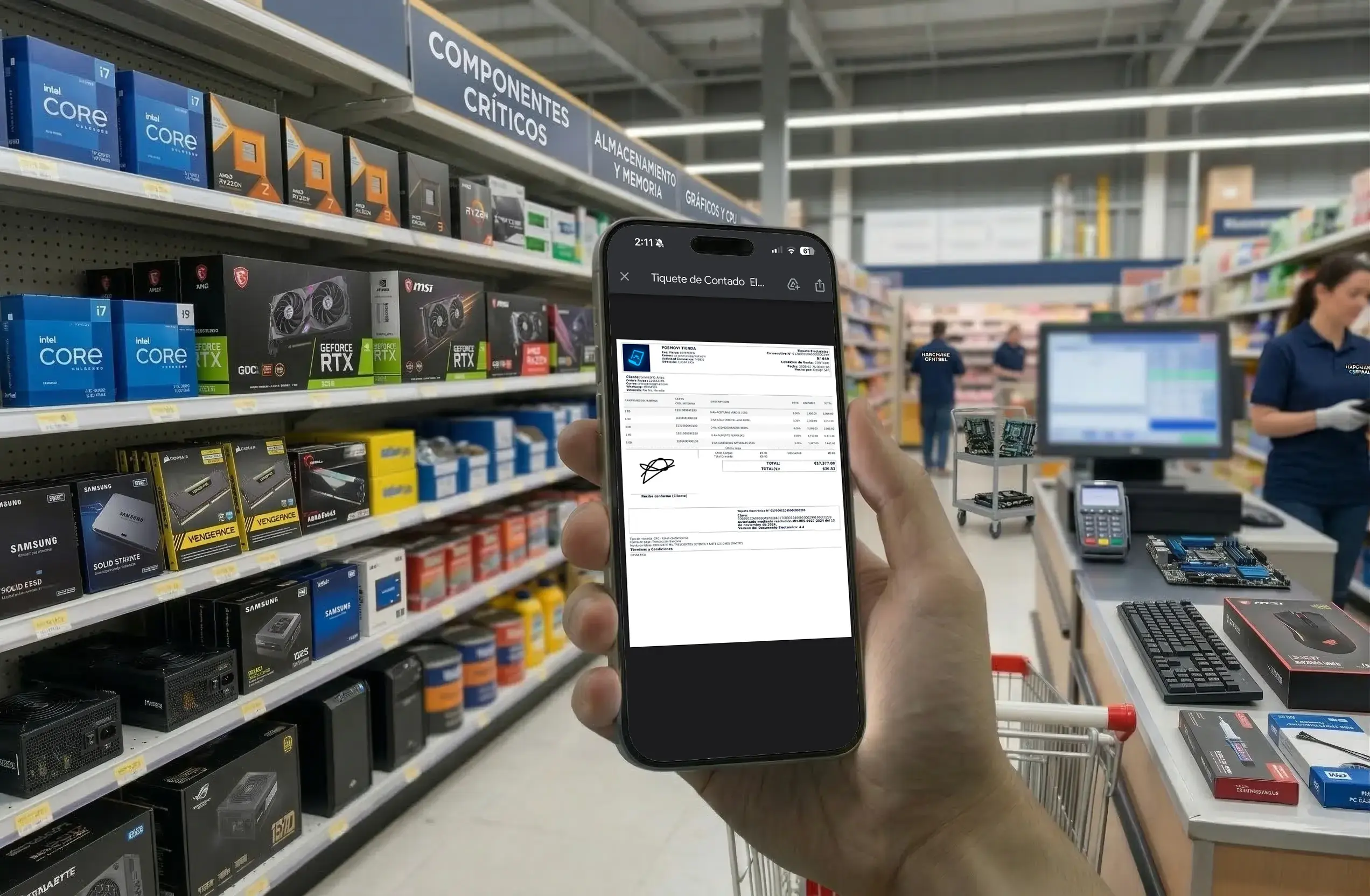 Entrega de factura electrónica o comprobante en tu librería