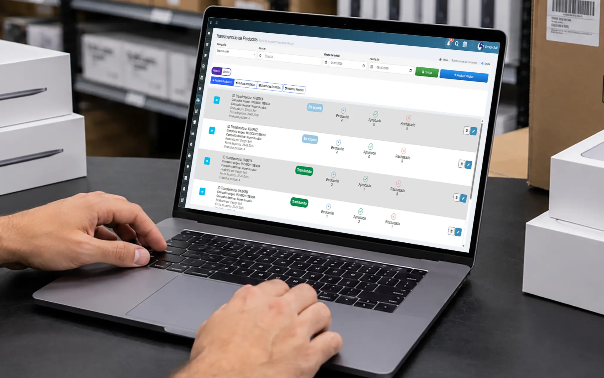 Gestion de transferencia de productos y pedidos entre sucursales en Posmovi